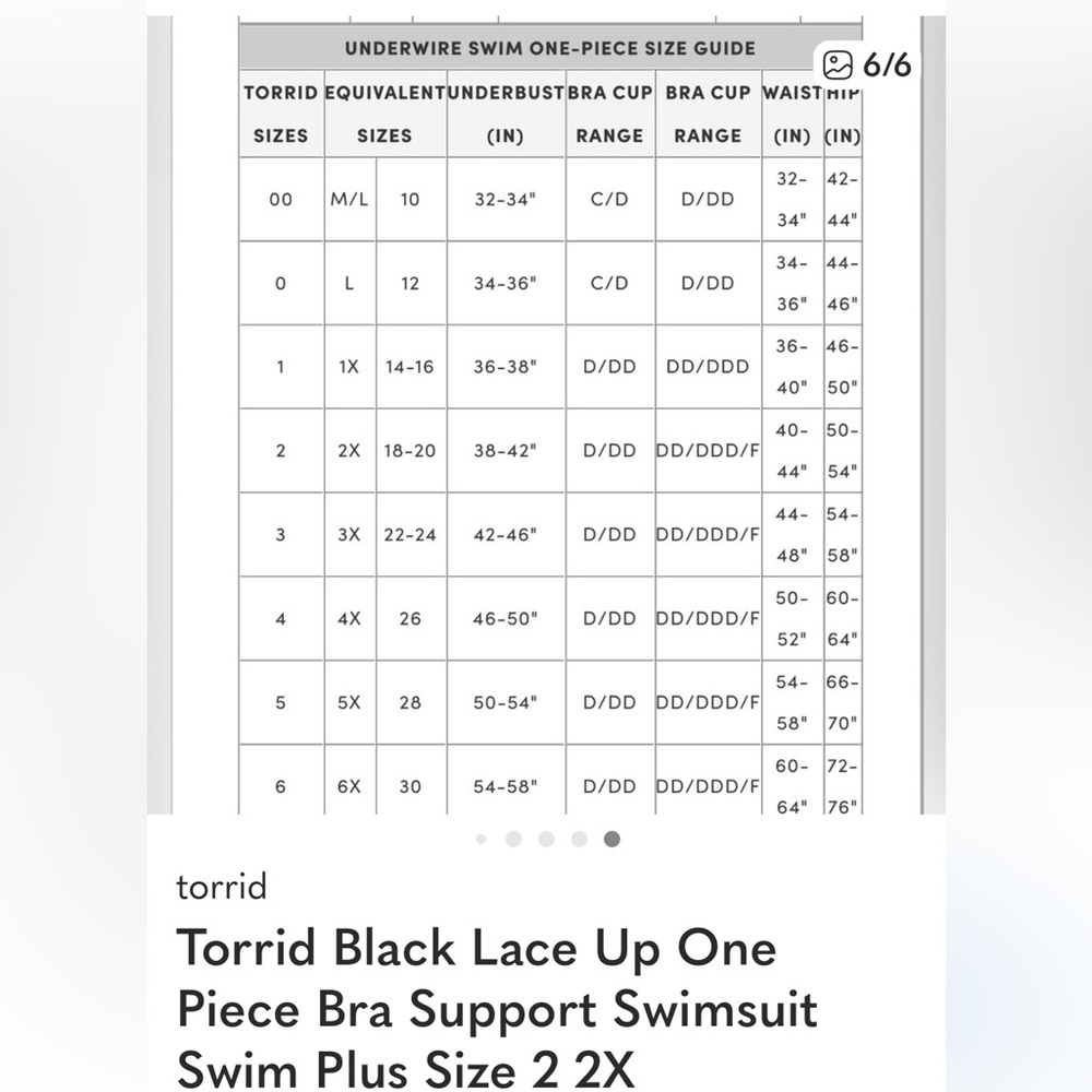 Torrid Size 2 Black Lace Up Wireless One Piece Ruched Bra Support Swimsuit 18/20 - Picture 15 of 15